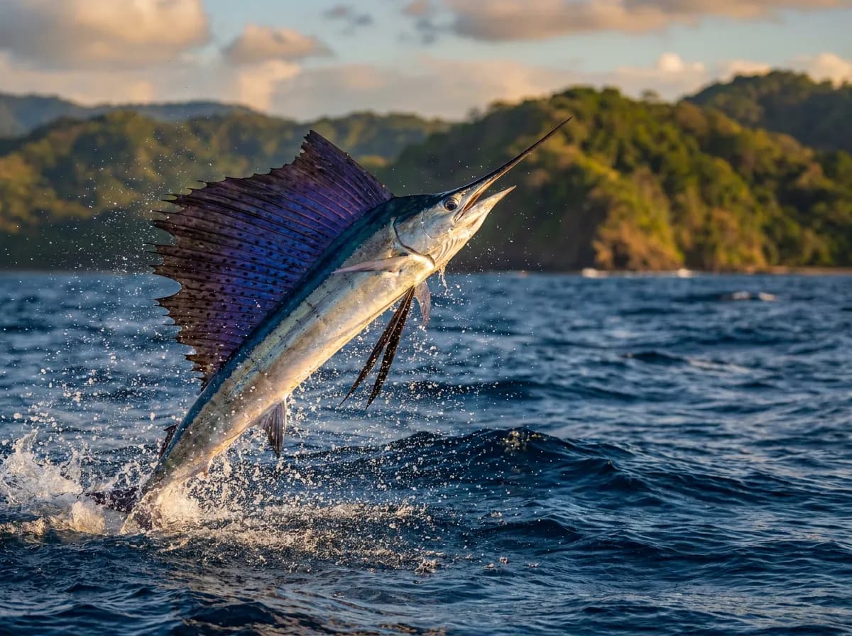 Sailfish (Istiophorus platypterus) off Quepos, Costa Rica
