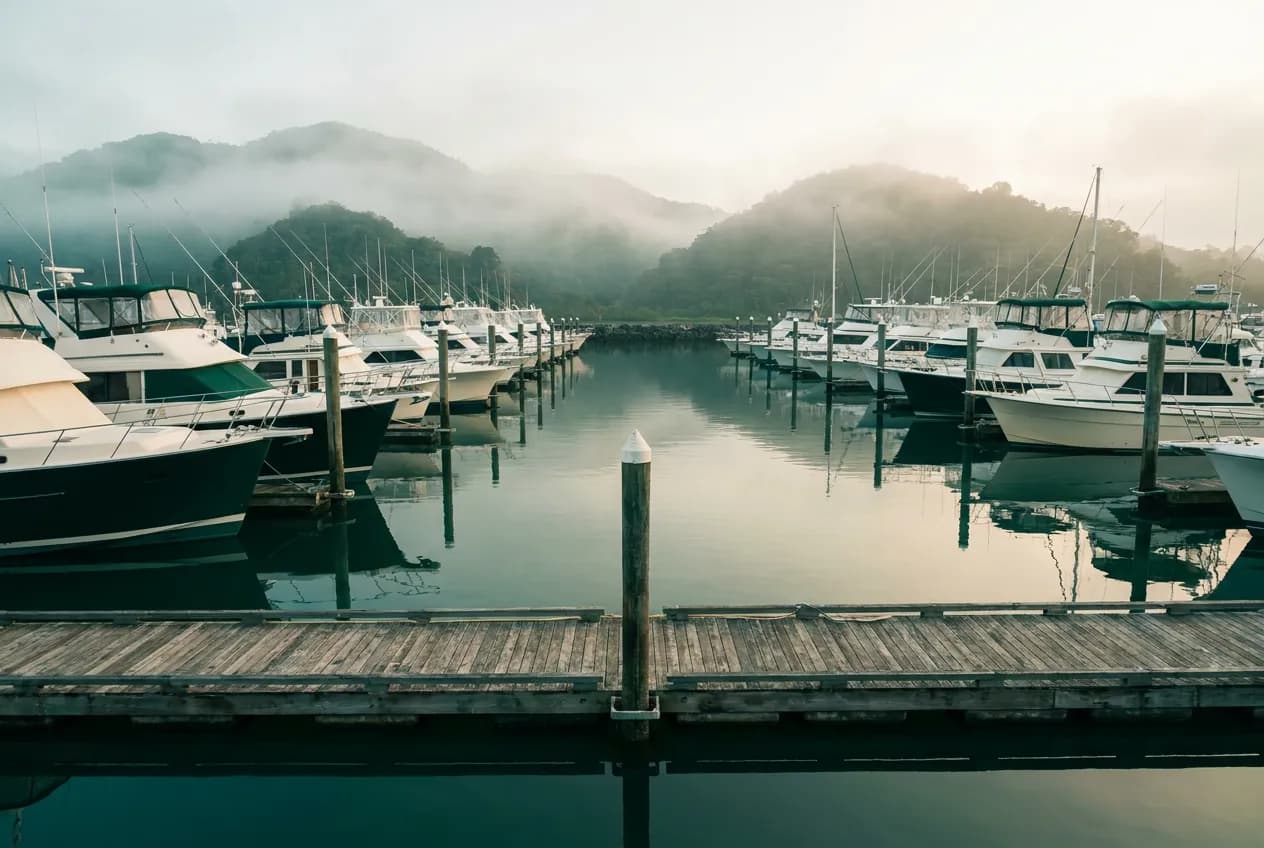 Marina Pez Vela docks in Quepos, Costa Rica