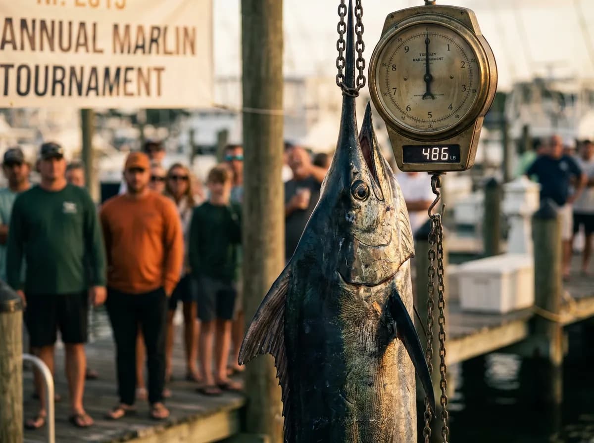 Offshore tournament catch at the dock in Quepos, Costa Rica
